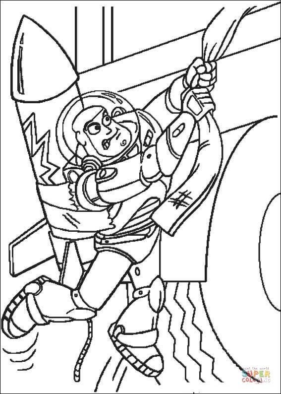 Buzz lightyear tries to go up coloring page free printable coloring pages