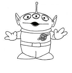 Easy toy story alien coloring pages