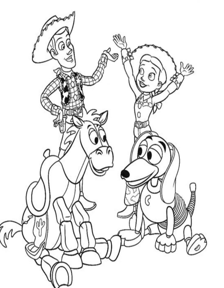 Coloring pages cartoon charactors toy story coloring pages
