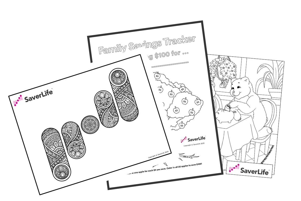 Saving money coloring pages free printable savings tracker hope fund savers