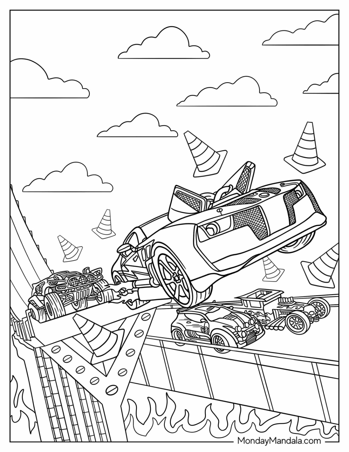 Hot wheels coloring pages free pdf printables