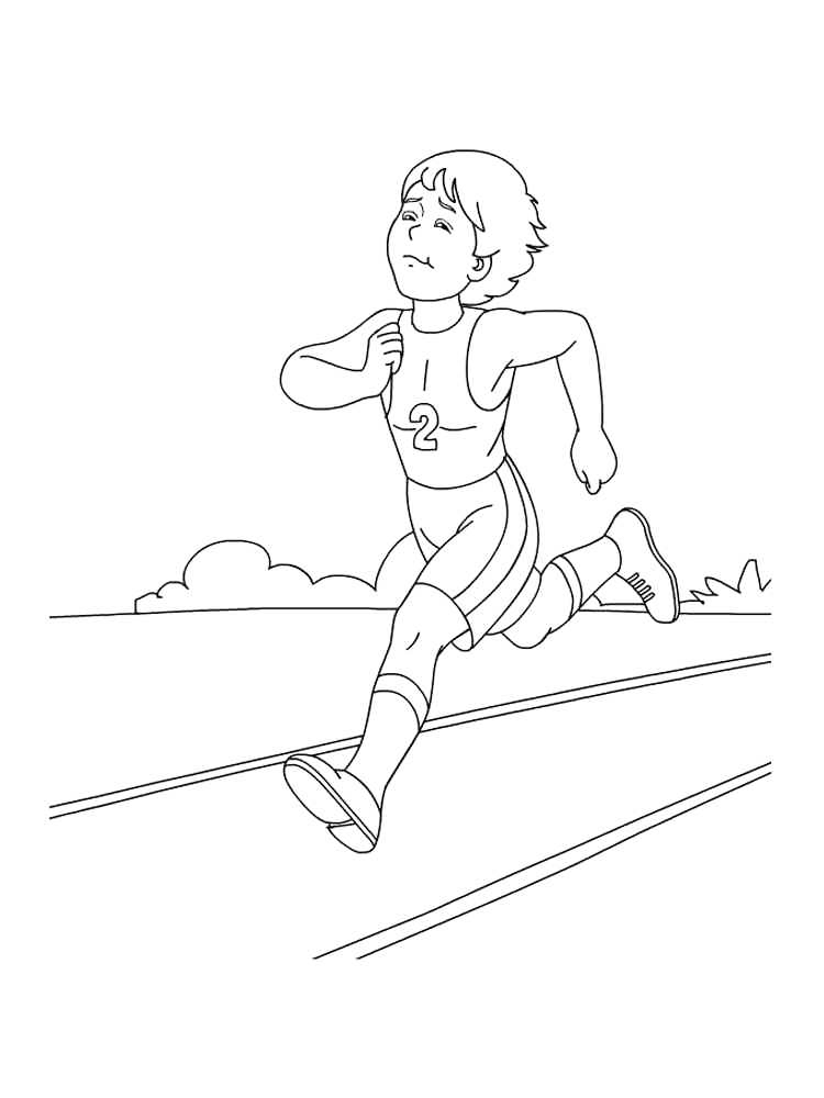 Track and field coloring pages