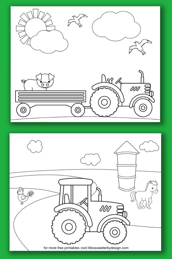 Tractor coloring pages