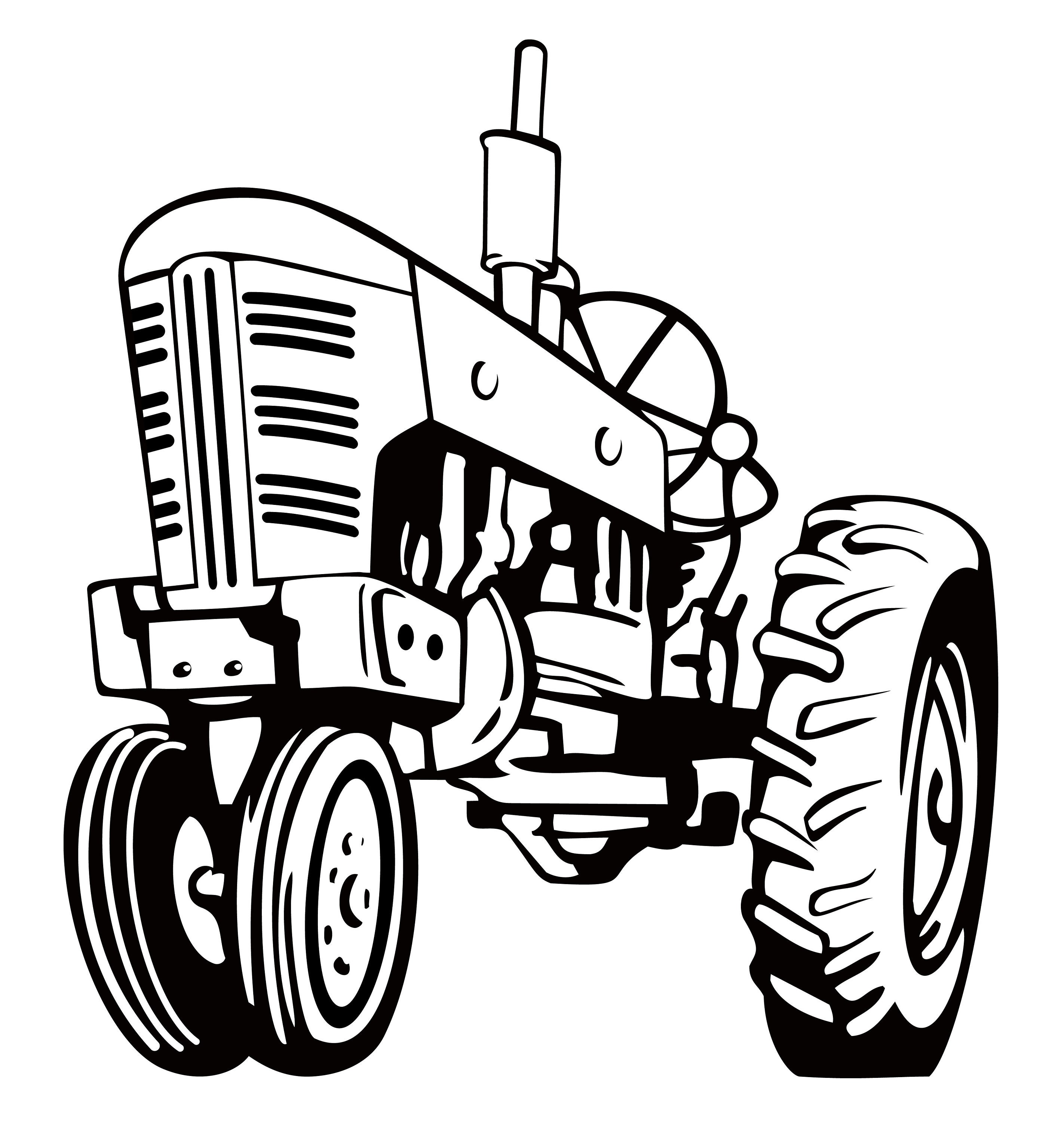 Tractor coloring page instant download