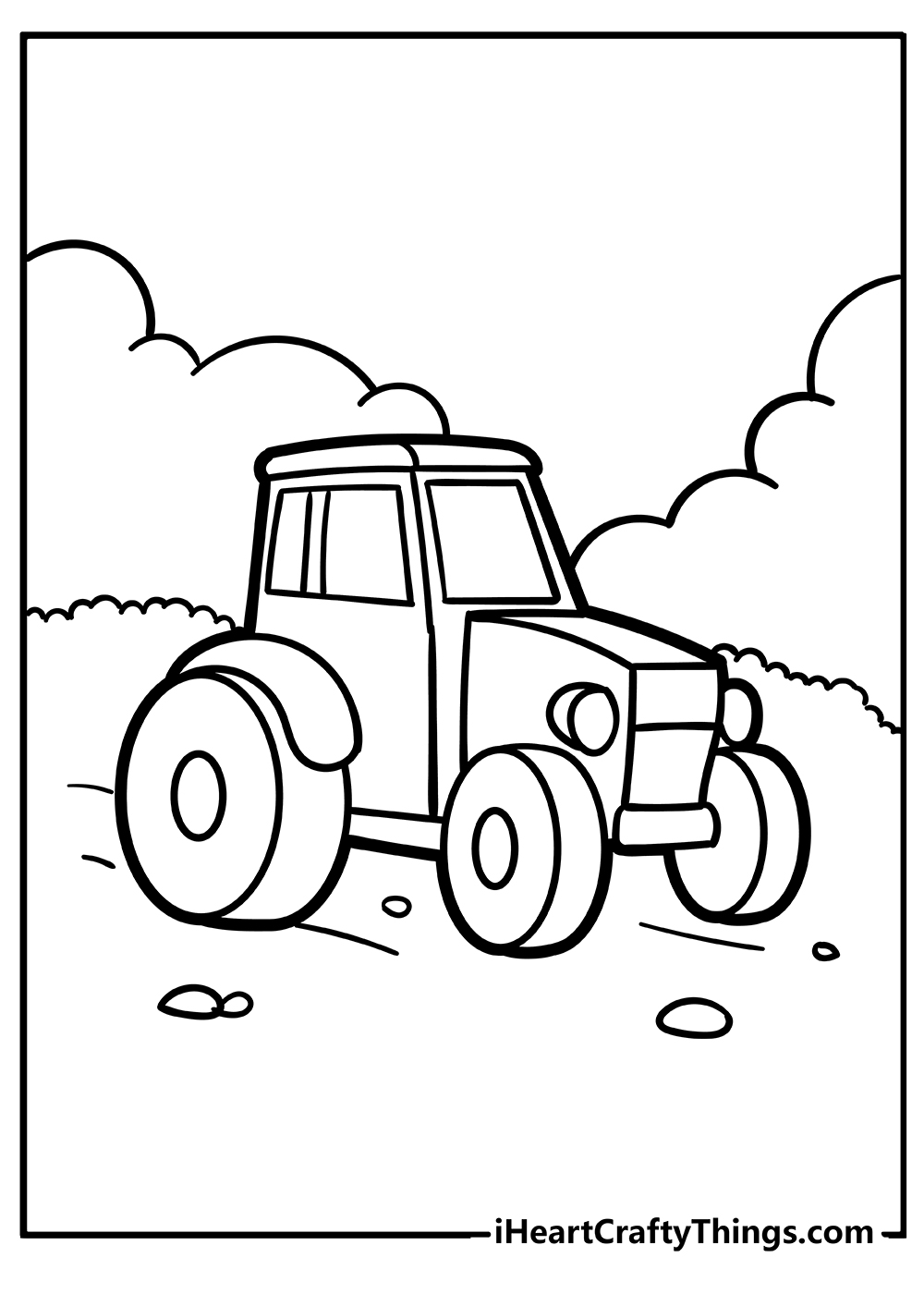 Tractor coloring pages free printables