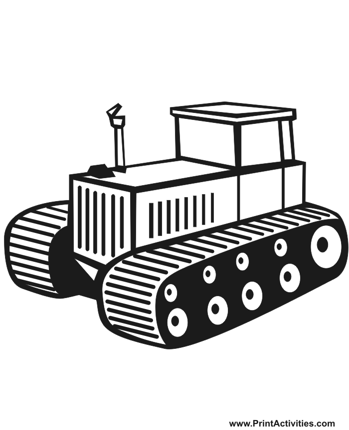 Tractor coloring page free printable truck activity