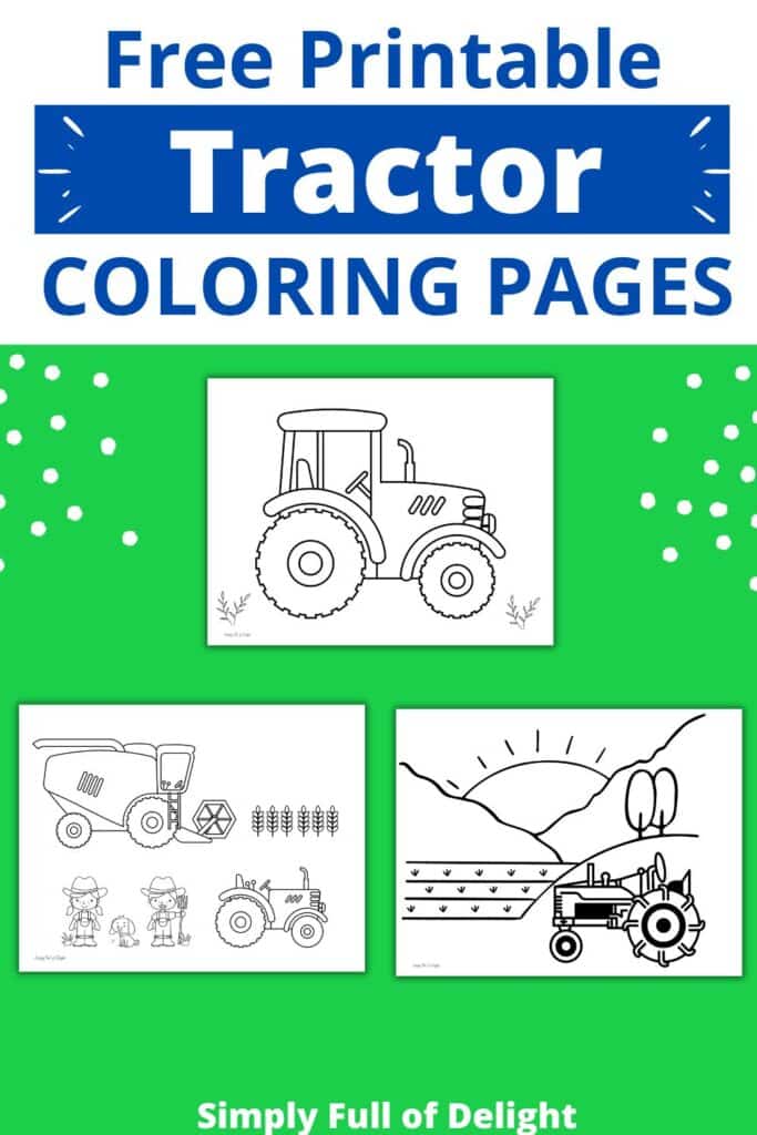 Free printable cute tractor coloring pages for kids