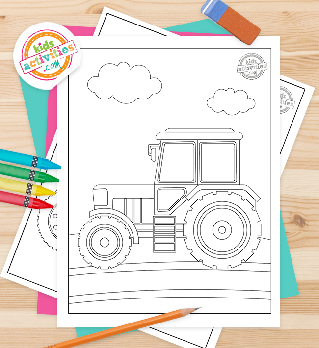 Free printable tractor coloring pages kids activities blog