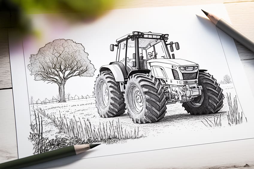 Tractor coloring pages