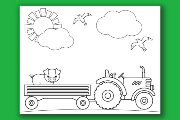 Tractor coloring pages