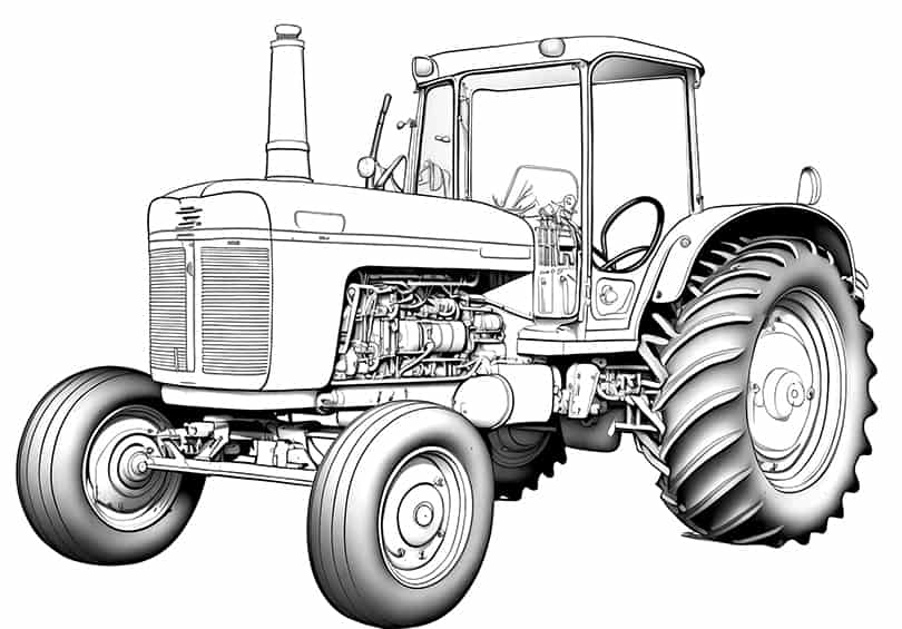 Tractor coloring pages