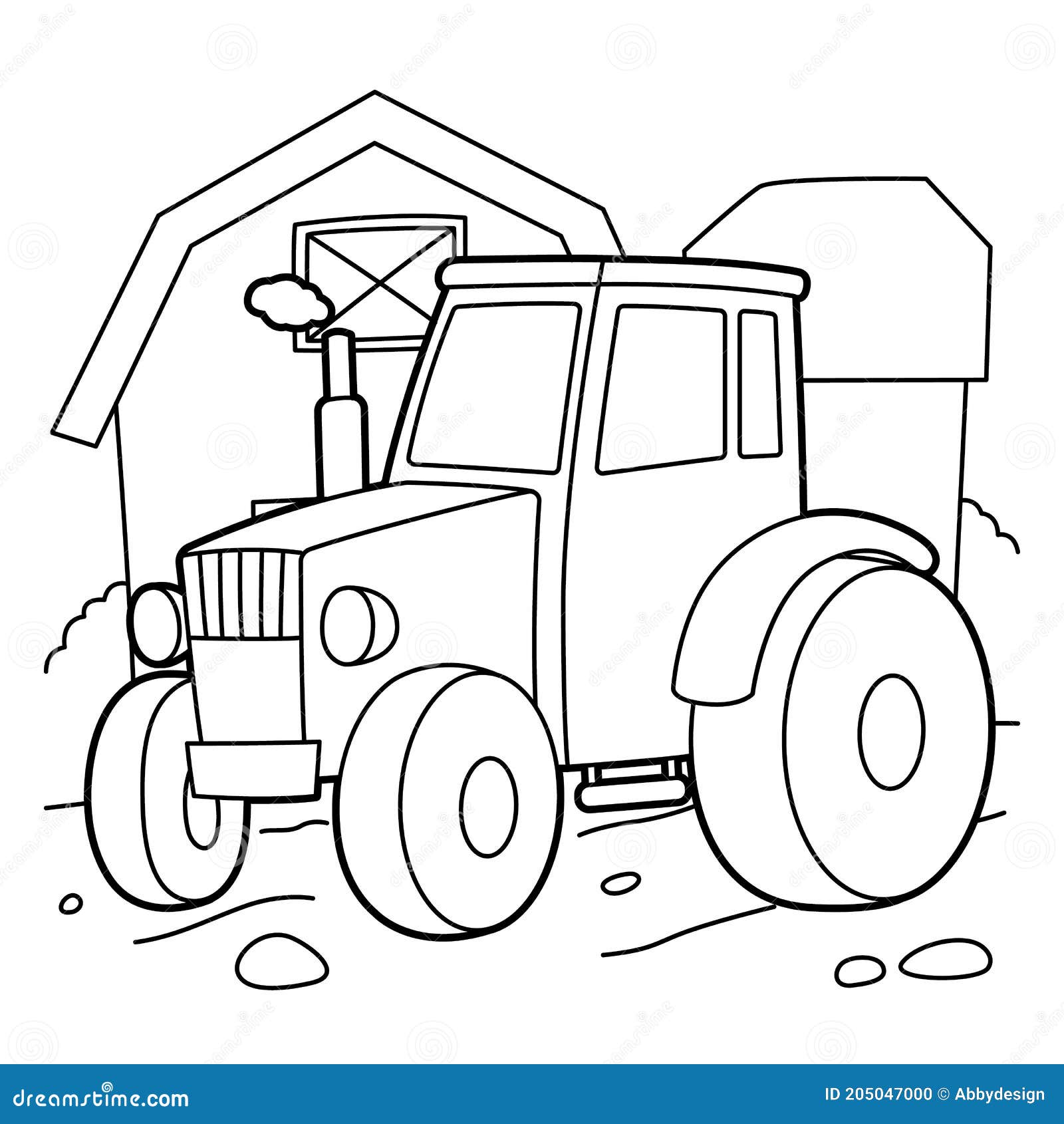 Tractor coloring page stock illustrations â tractor coloring page stock illustrations vectors clipart