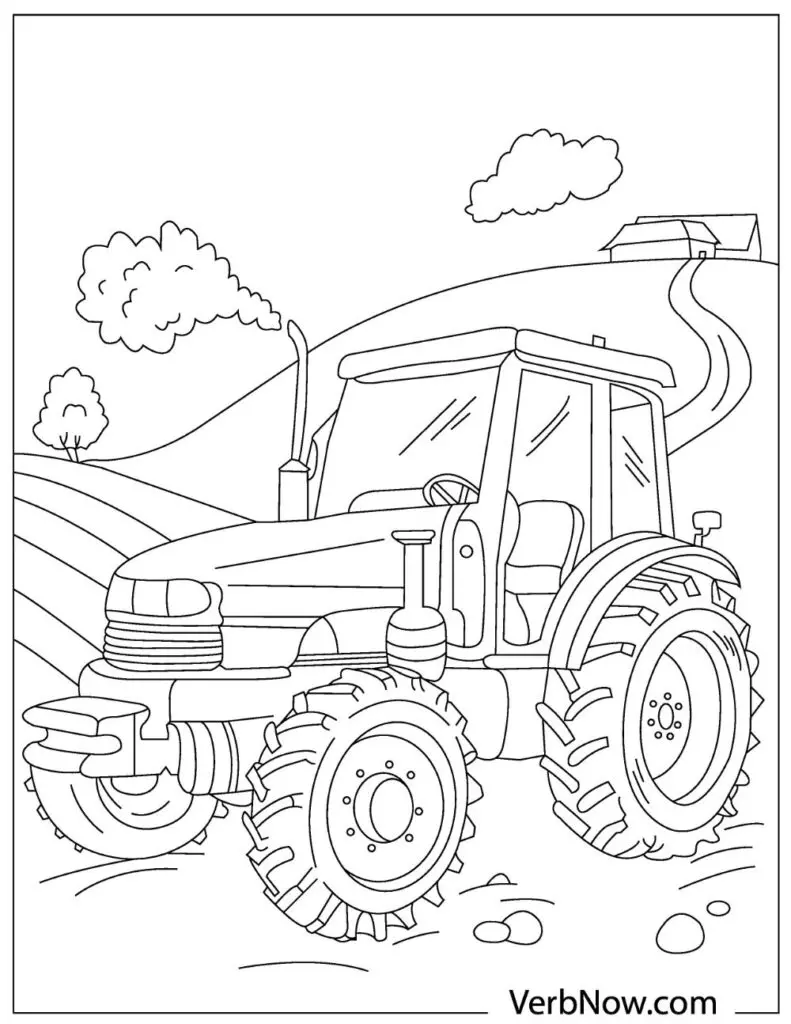 Free tractors coloring pages for download printable pdf