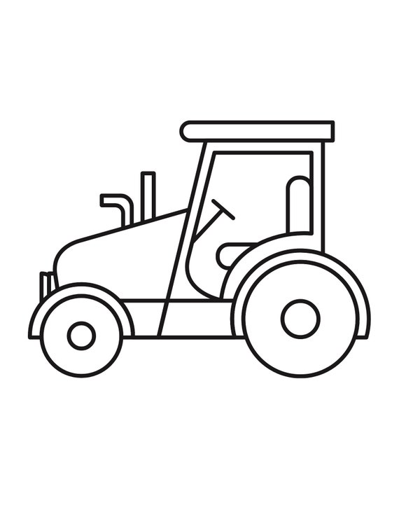 Printable tractor coloring page coloring page for toddlers fall coloring sheet printable indoor activity printable color sheet