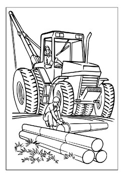 Coloring fun with tractors printable coloring pages collection for kids pdf