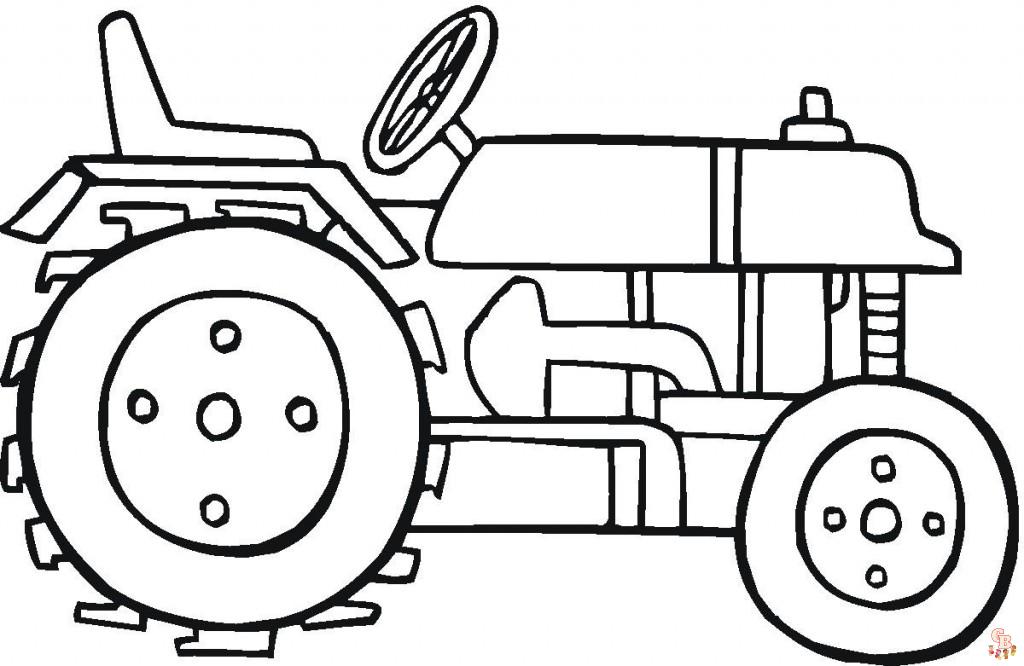 Tractor coloring pages for kids