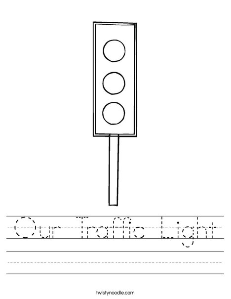 Our traffic light worksheet