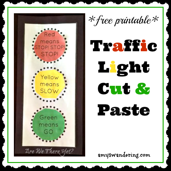 Free traffic light cut paste printable