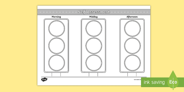 Self assessment traffic light assessment sheet