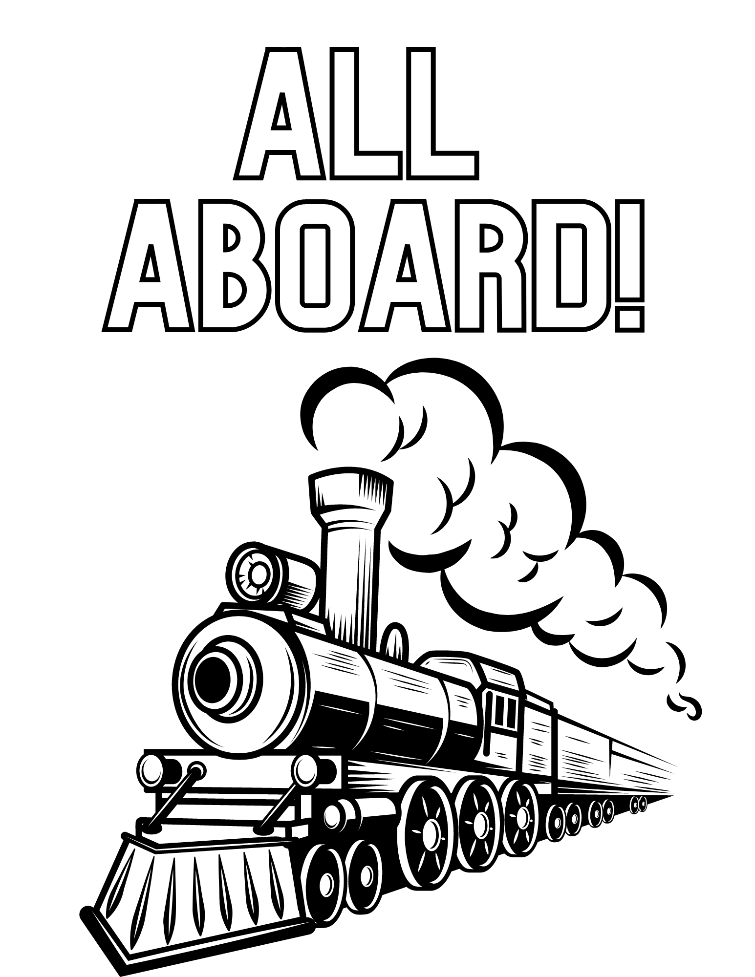 All aboard for these fun train facts and train coloring pages