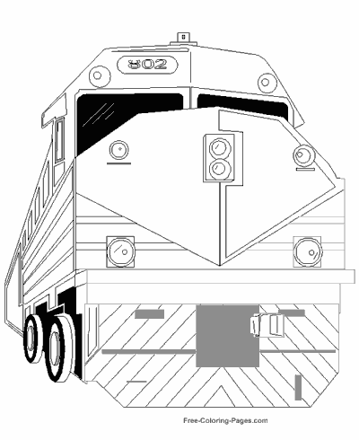 Train coloring pages