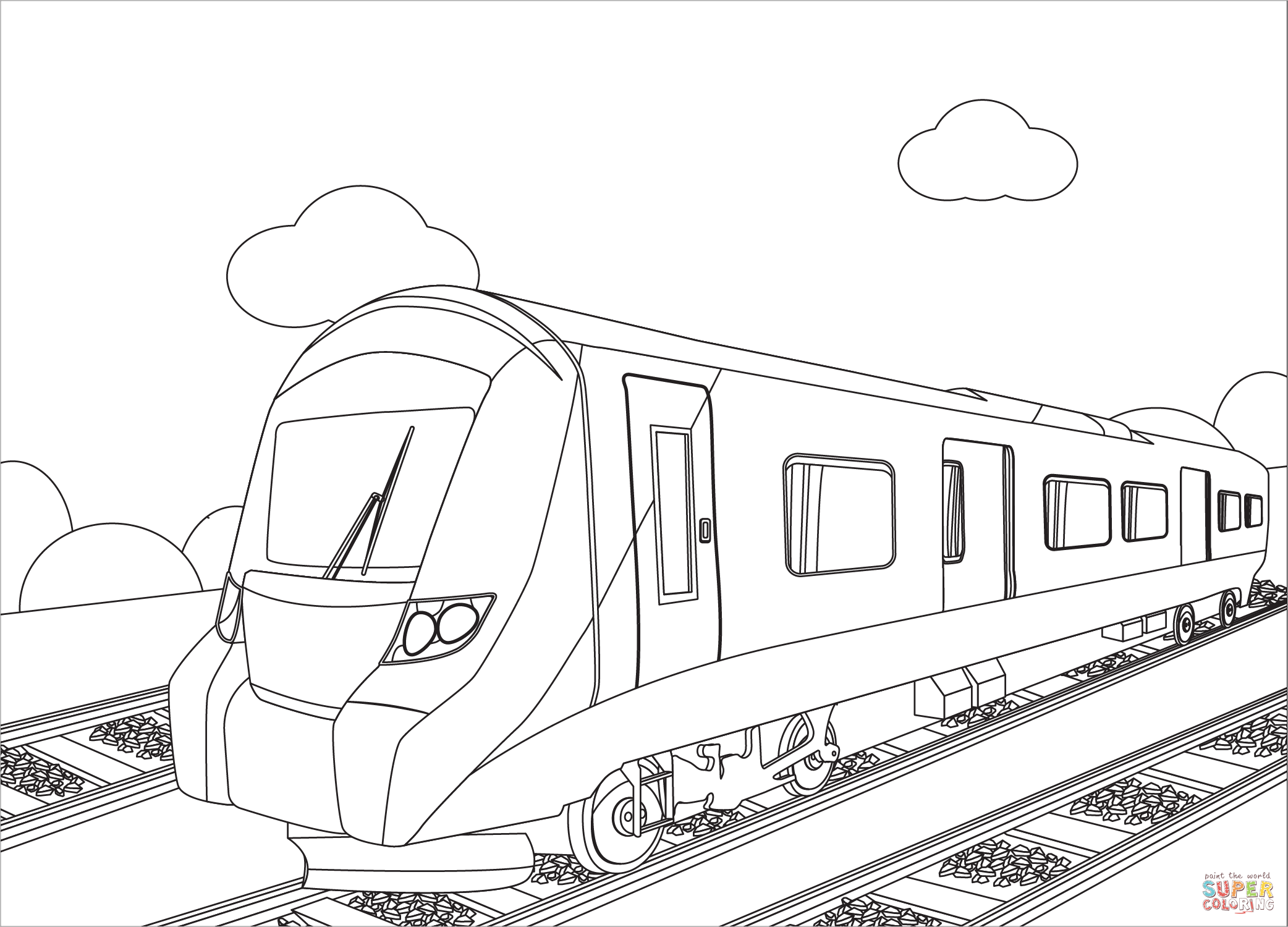 Train coloring page free printable coloring pages