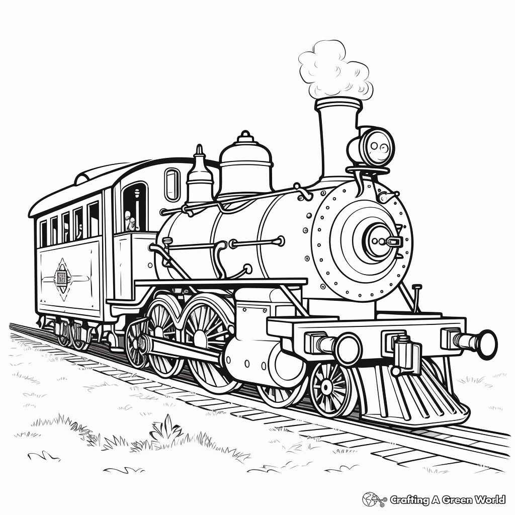 Train coloring pages