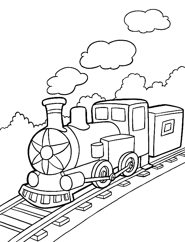 Train coloring pages printable for free download
