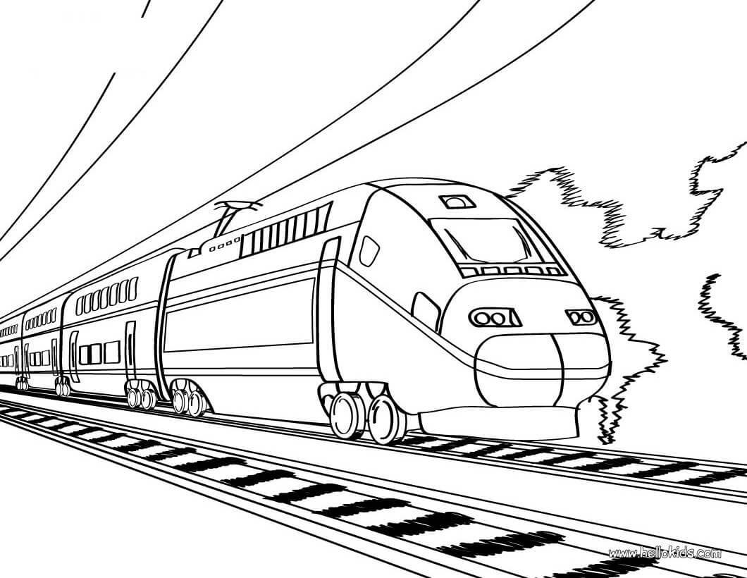Normal train coloring page
