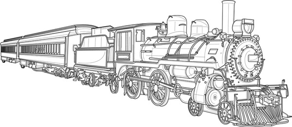 Thousand coloring page modern train royalty