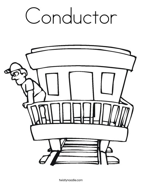 Conductor coloring page