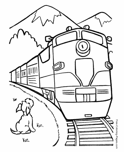 Train coloring pages