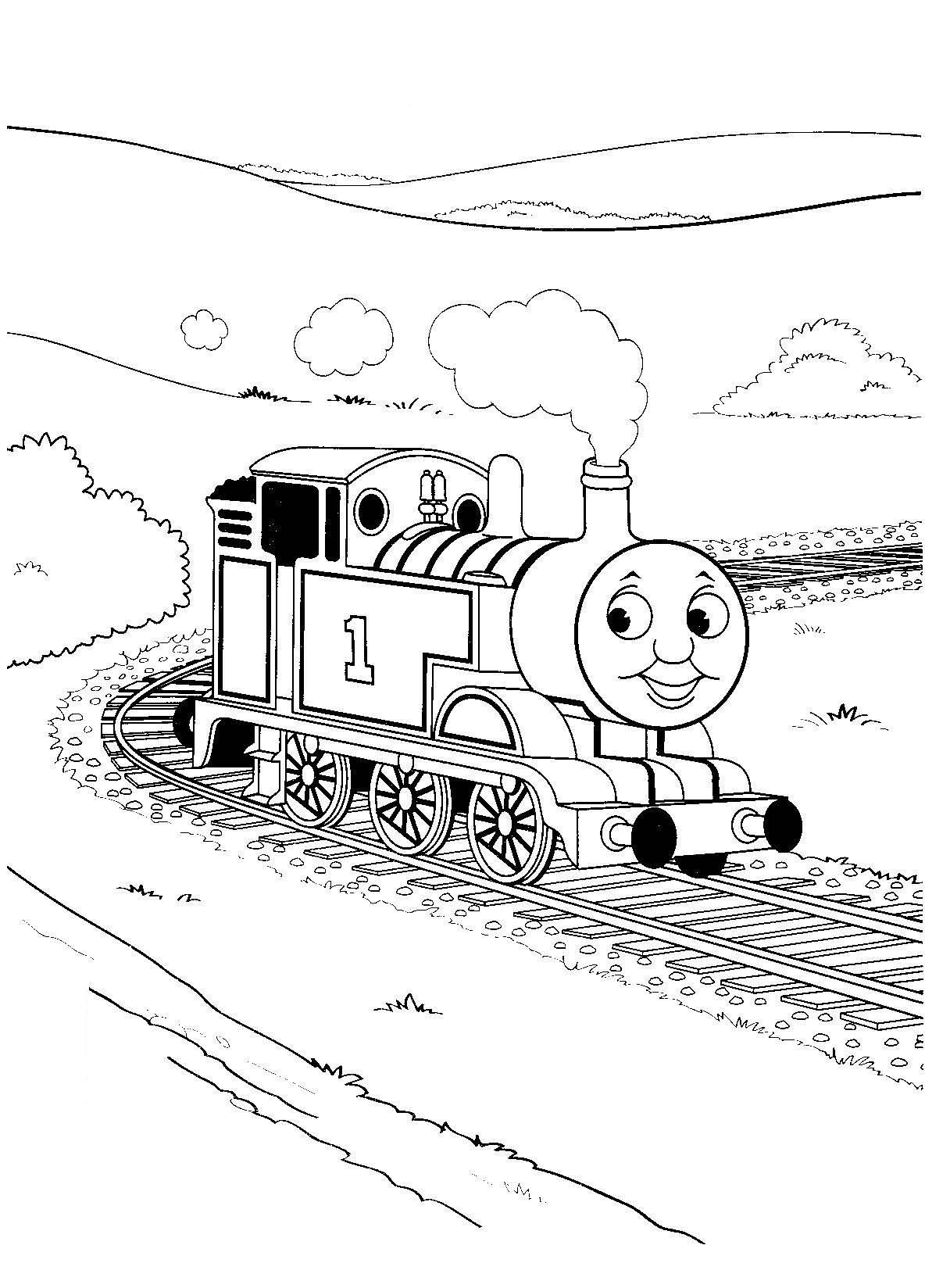 Free printable train coloring pages for kids