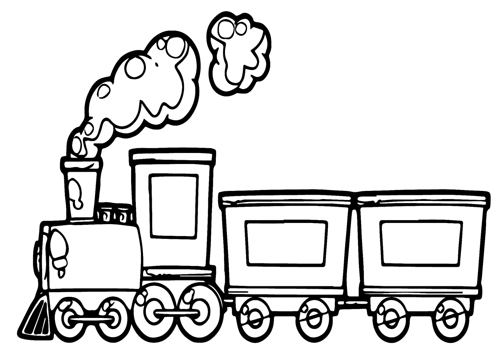 Train coloring pages printable for free download