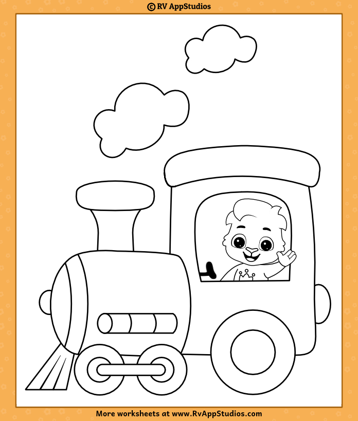 Train coloring pages printable