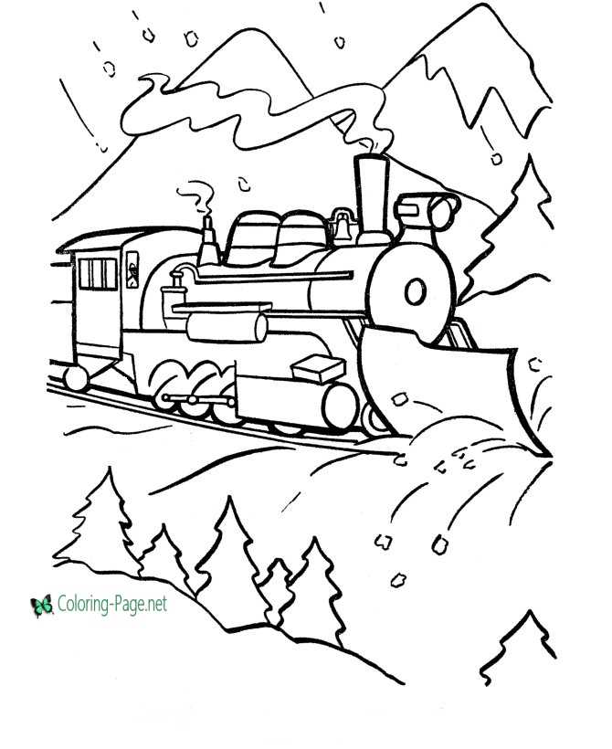 Train coloring pages