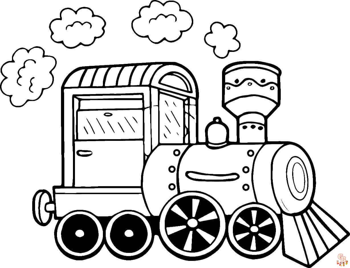 Cute train coloring pages printable free and easy for kids