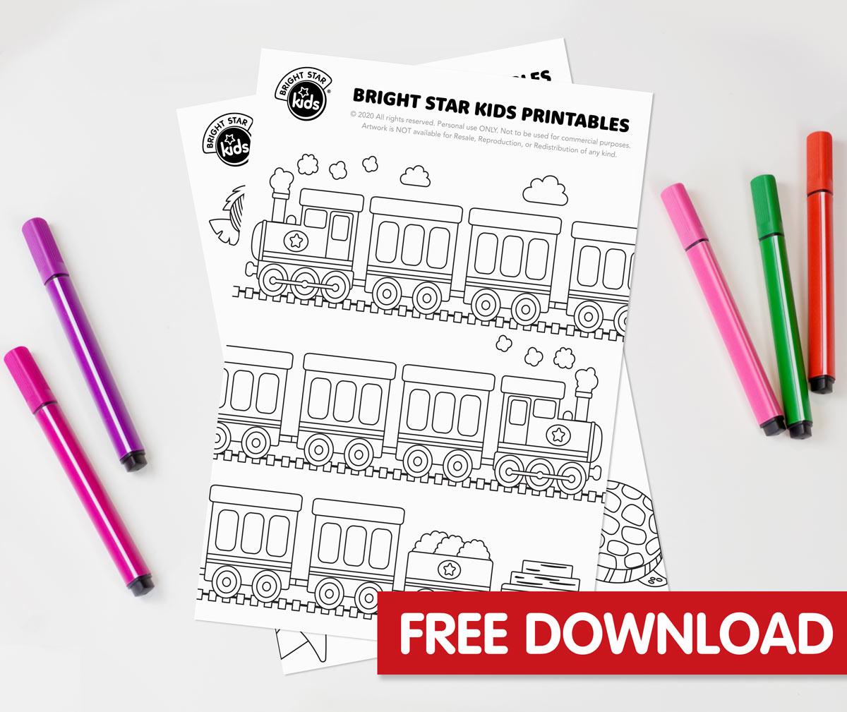 Train coloring sheet free printable