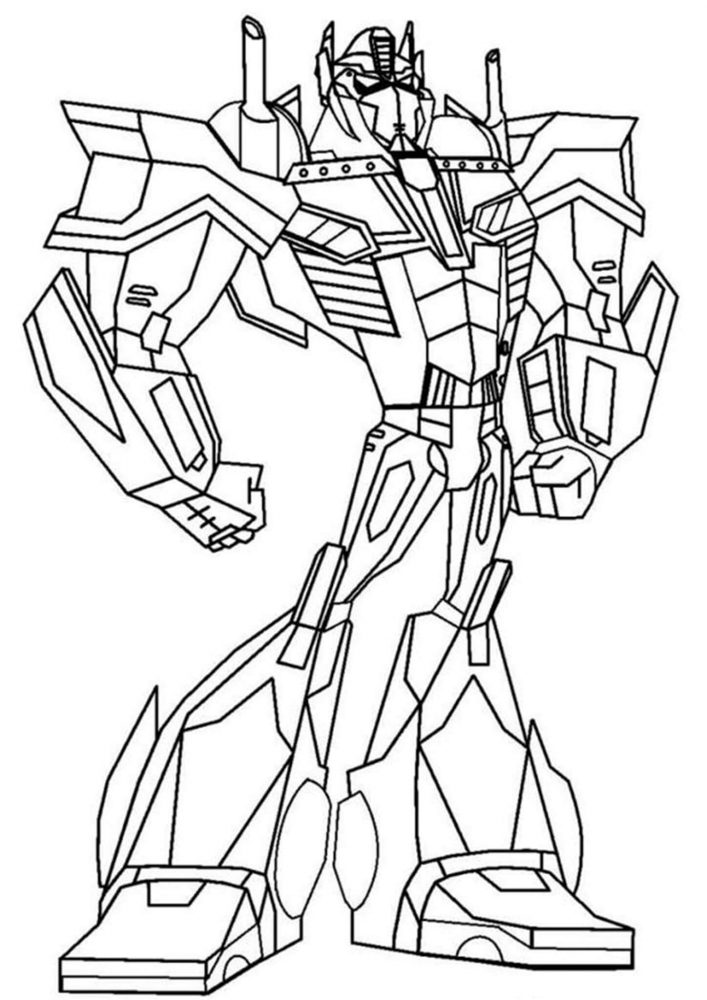 Free easy to print transformers coloring pages