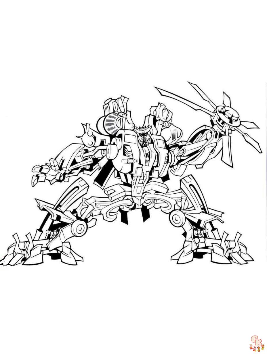 The transformers coloring pages for kids