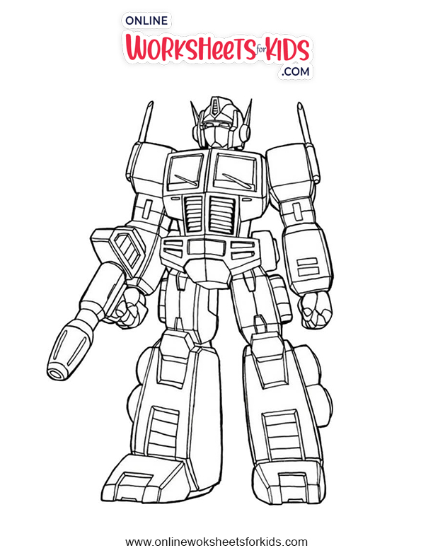 Free transformers coloring pages and printable sheets for kids