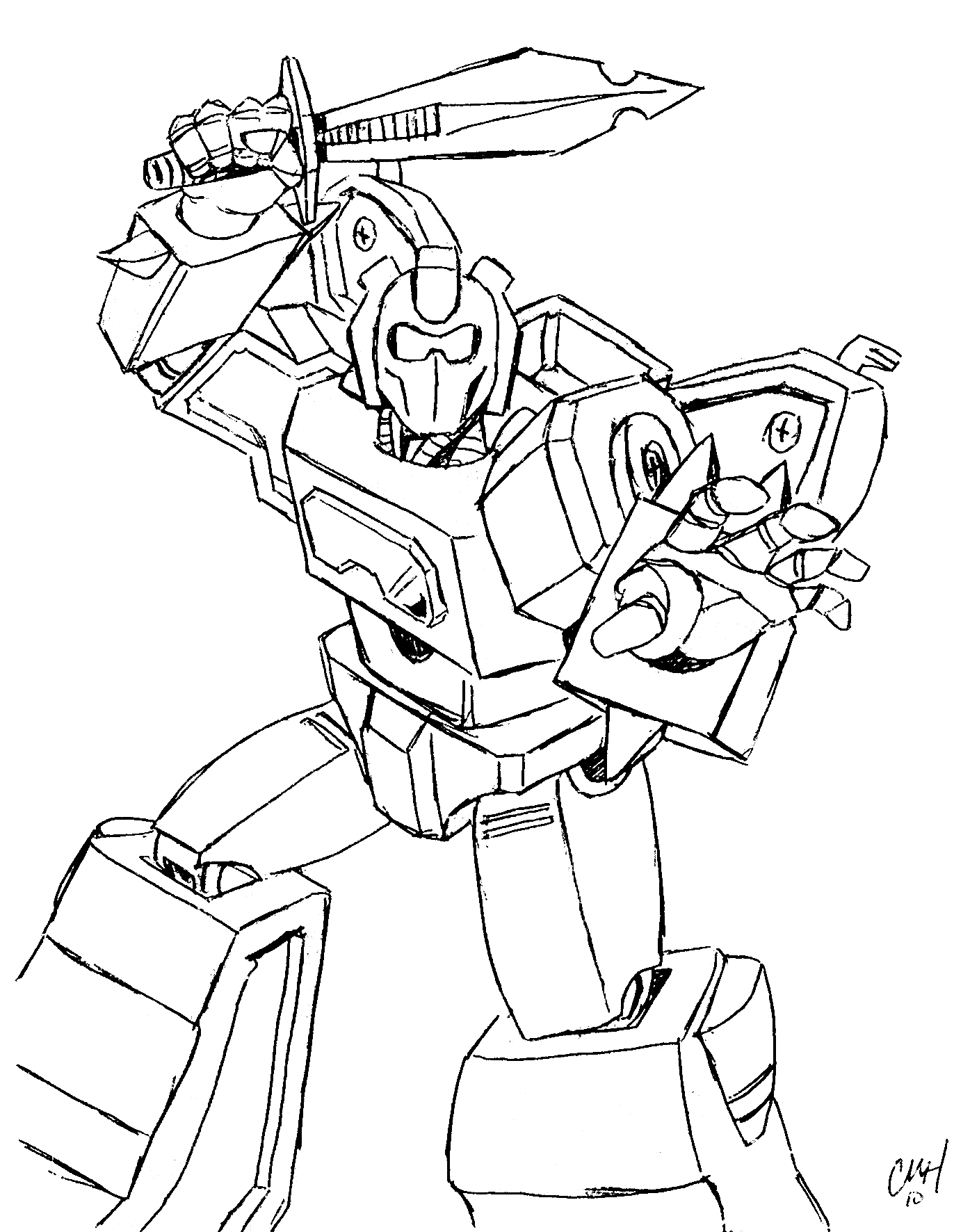 Free printable transformers coloring pages for kids