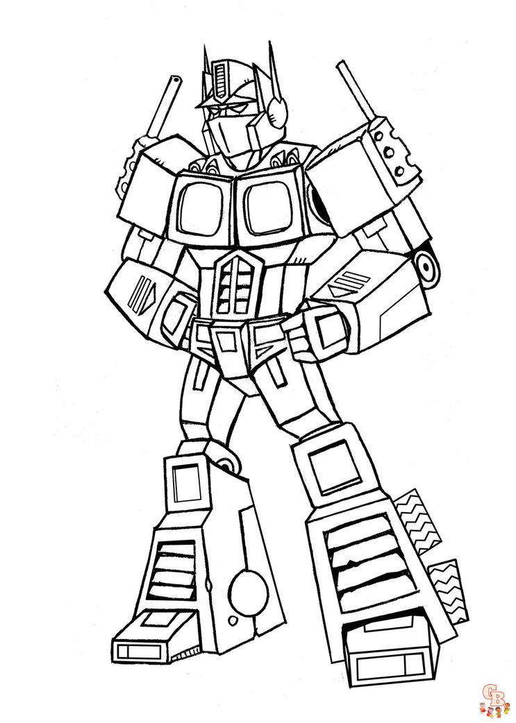 Free printable optimus prime coloring pages