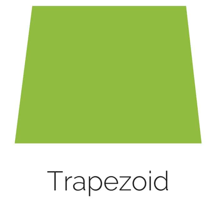 Free printable trapezoid shape with color
