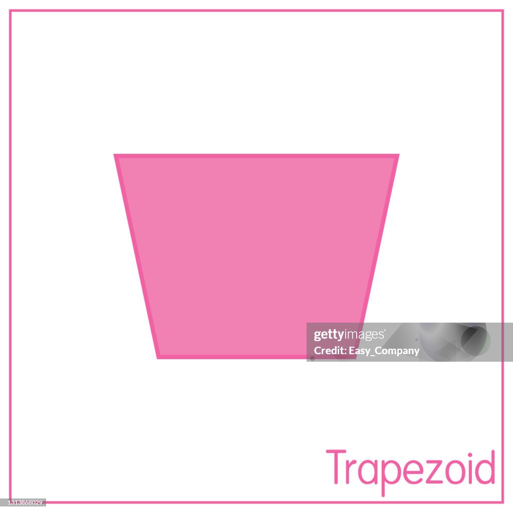 D trapezoidtrapezium perfect shapes colored image suitable for preschool student coloring parison drawing doodle art project first word book or flash card high