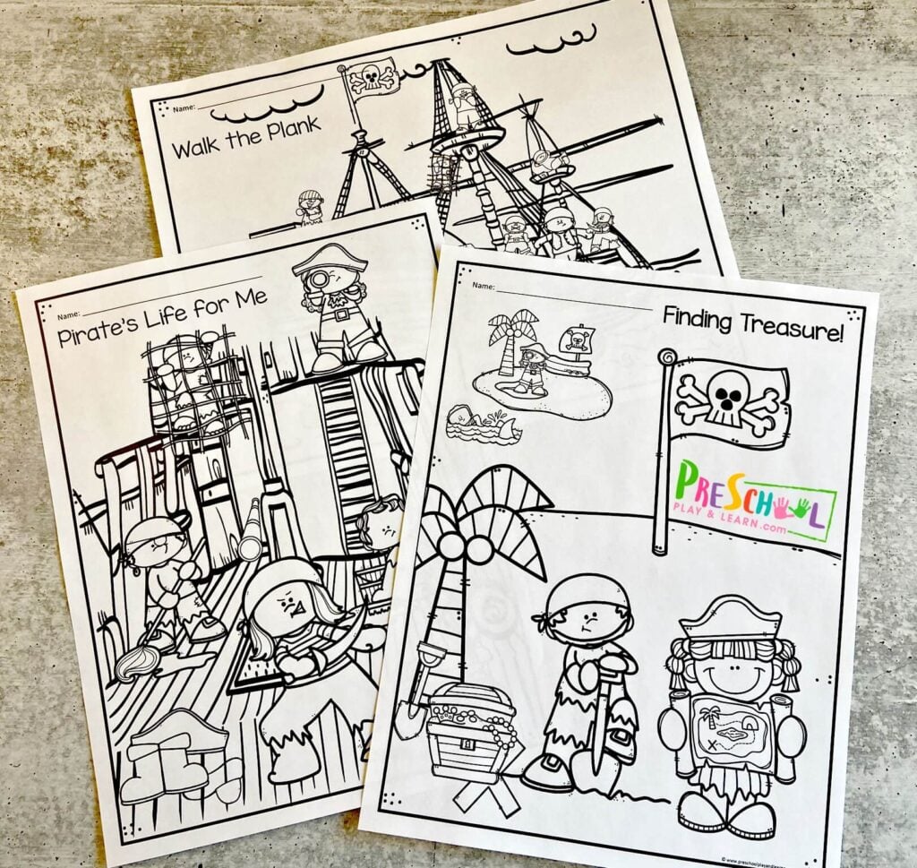 Â free printable pirate coloring pages