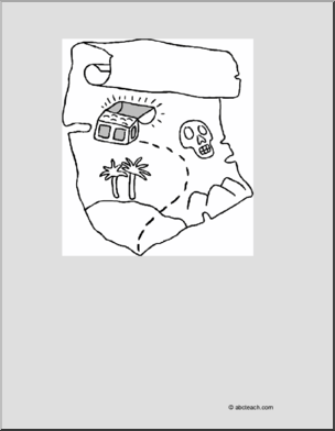 Shapebook treasure map blank