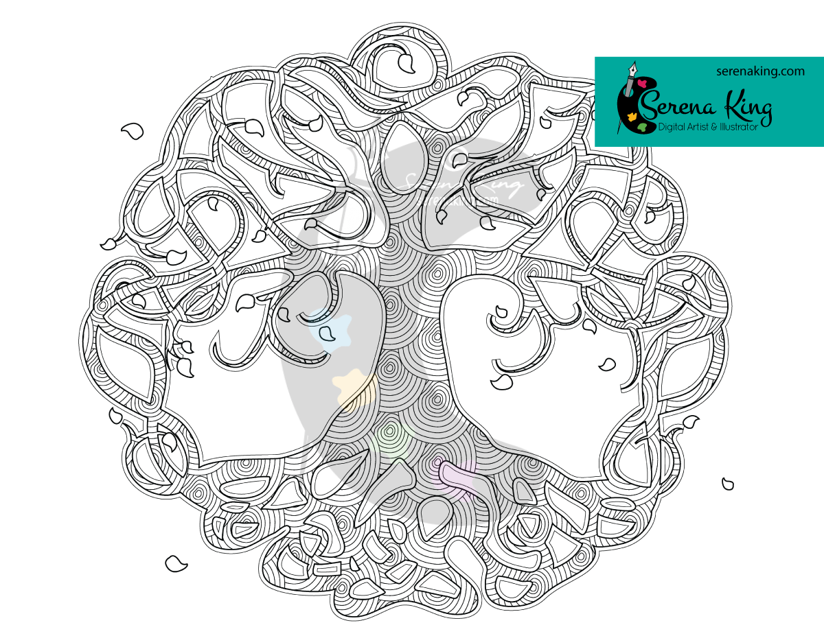 Celtic tree coloring page â serena king