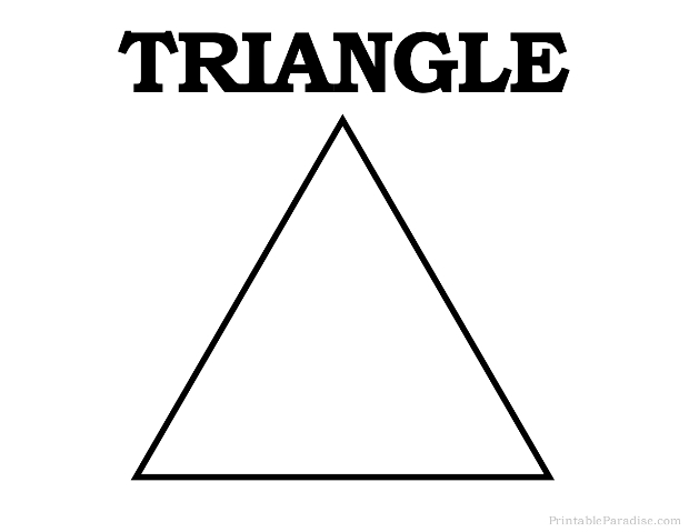 Printable triangle shape