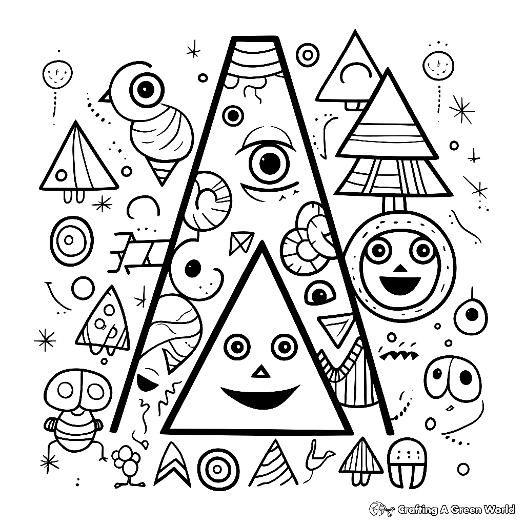 Shapes coloring pages